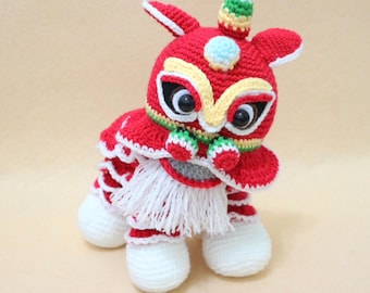 PATTERN - Lion Dance - Crochet pattern, pdf