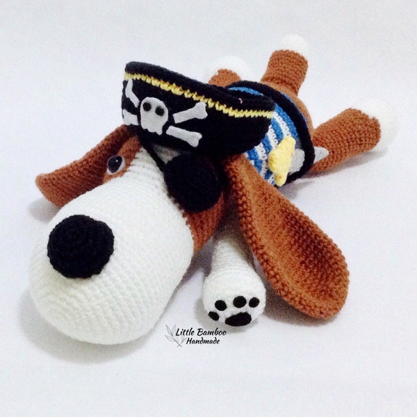 PATTERN - The Pirate Dog - Crochet Pattern, pdf