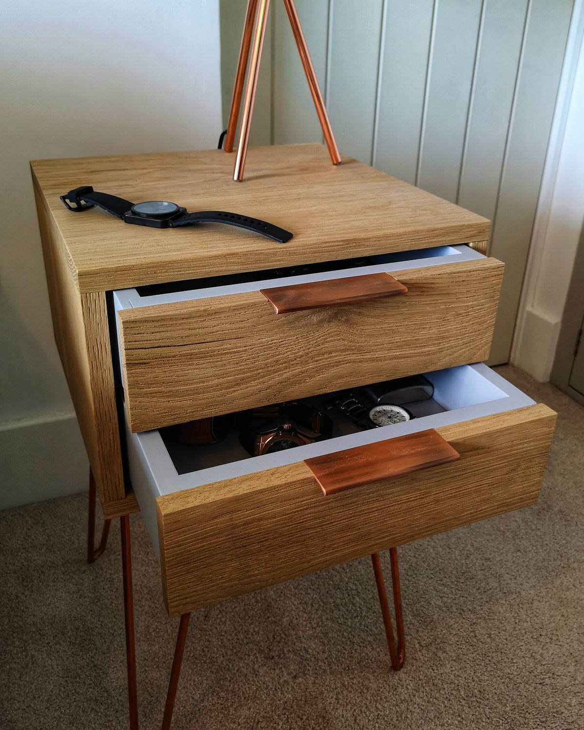 Sandblasted Oak Bedside Cabinets tables Luxury Bedside Cabinets