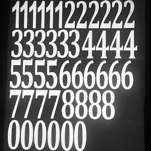 Reflective Sheet of Numbers