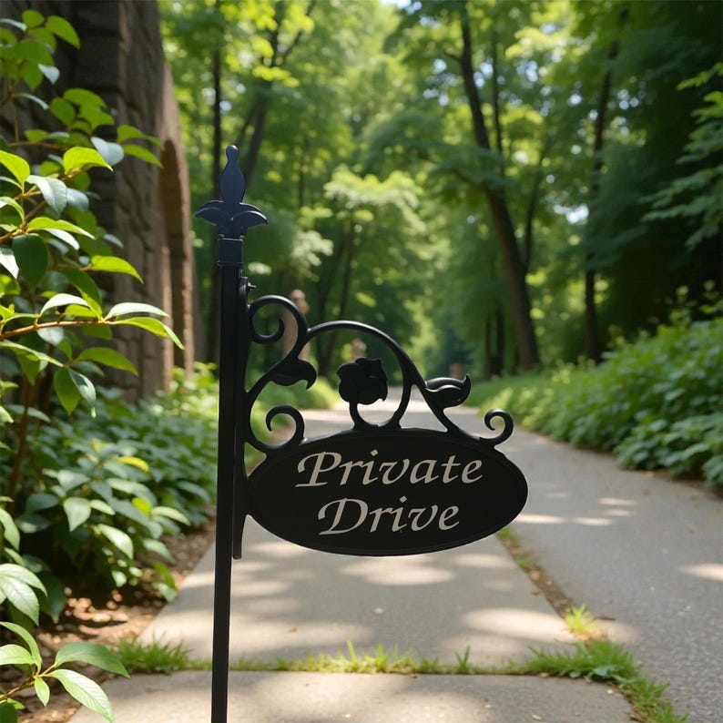 Privert Drive Sign Reflective Double Sided Sign - Private Drive - Etsy