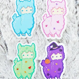 Alpaca Vinyl Stickers - Cute Weatherproof Die-Cut Sticker