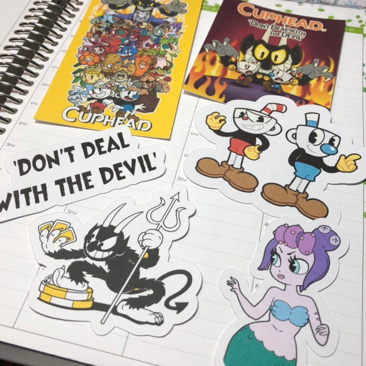 Cuphead Diecuts Planner Stickers & Accessories 4 Erin Etsy