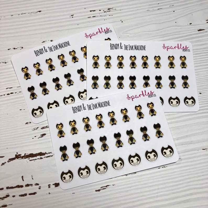 Minis Bendy and the Ink Machine planner Stickers & - Etsy