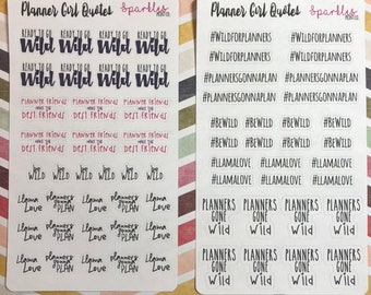 Planner Girl Quotes ||  || Planner Stickers & Accessories 4 Erin Condren Travelers Notebooks Bujo Journals Crafts Projects