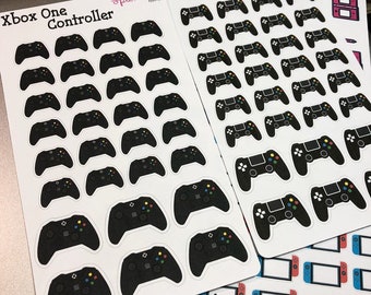 Xbox One & Ps4 Controllers on Vinyl || Planner Stickers and Accessories 4 Erin Condren Travelers Notebooks Bujo Journals Crafts Projects