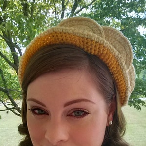 PDF 1930s Inspired Marigold-en Arches Hat- Vintage Retro Easy Crochet Pattern