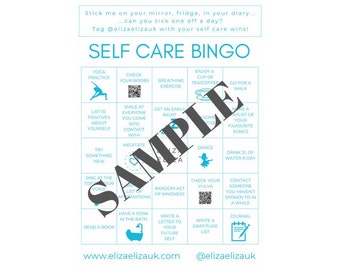 Self Care Bingo Digital download