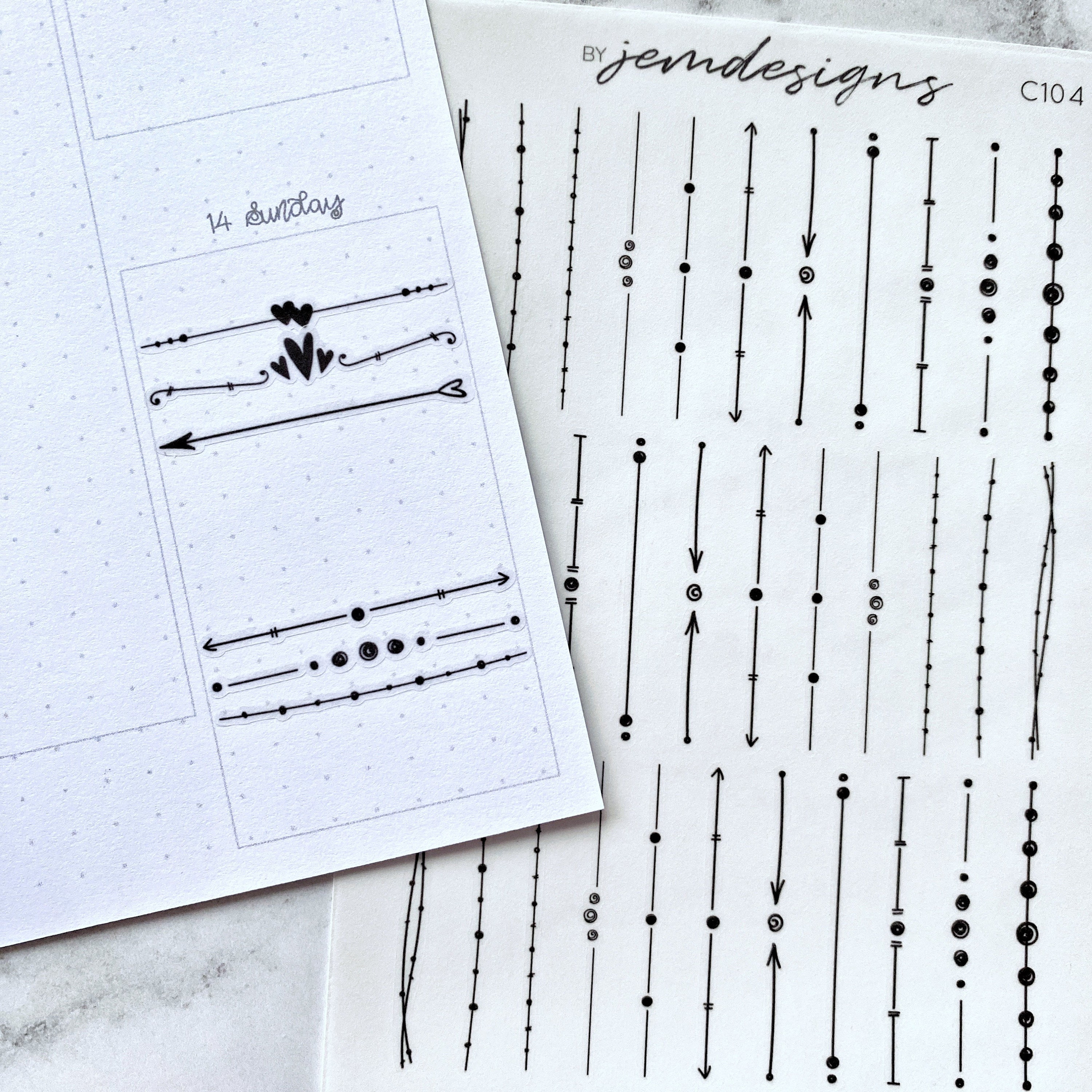 CLEAR Text Divider Stickers, Transparent Decorative Planner Stickers ...
