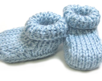 KSS Footwear Handmade Light blue Baby Booties (1-2 Months) BO-096