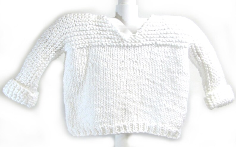 White cotton pullover sweater Clearance