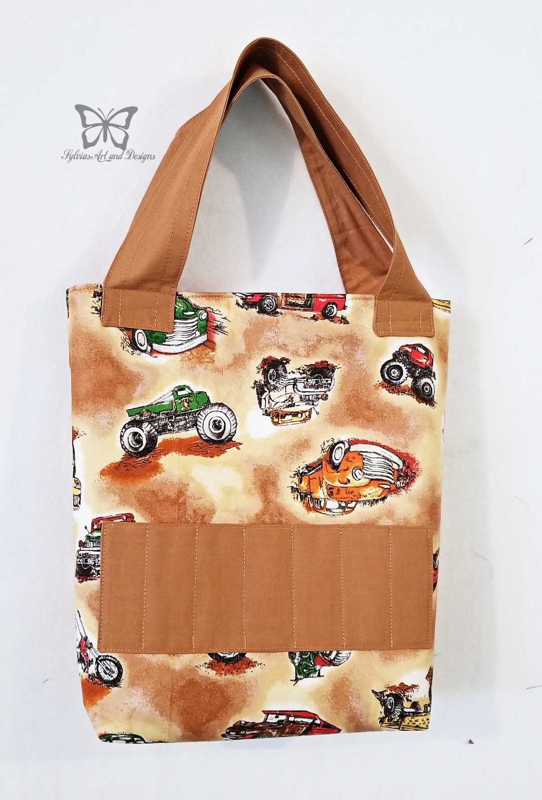 Truck Print Tote Bag/toddler tote bag/ Kids tote bag/kids organizer