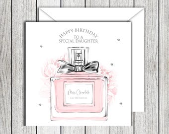 Flowers & Perfume Birthday Card