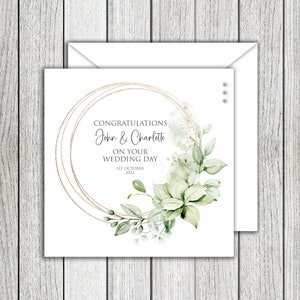 Eucalyptus Wreath Wedding Card