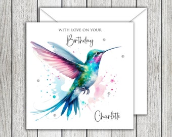 Humming Bird Birthday Card