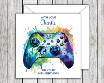 Colourful Gaming Birthday Card