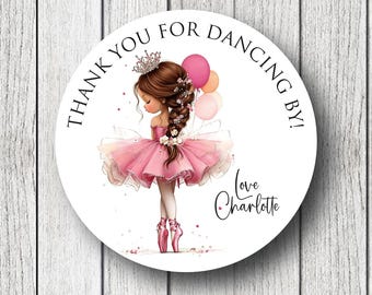 Ballerina Birthday Stickers