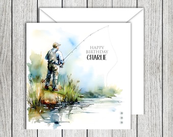 Happy Birthday Fishing Card