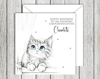 Cute Kitten Birthday Card