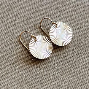 Mixed Metal Gold & Sterling Silver Earrings, Two Tone Handmade Earrings, Silver Earrings with Gold Accents, Dainty Silver Earrings