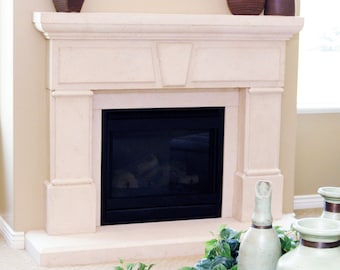 Ashland Stone Fireplace Mantel Etsy