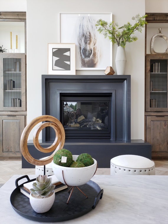 The Diez Classic Stone Fireplace Mantel Etsy