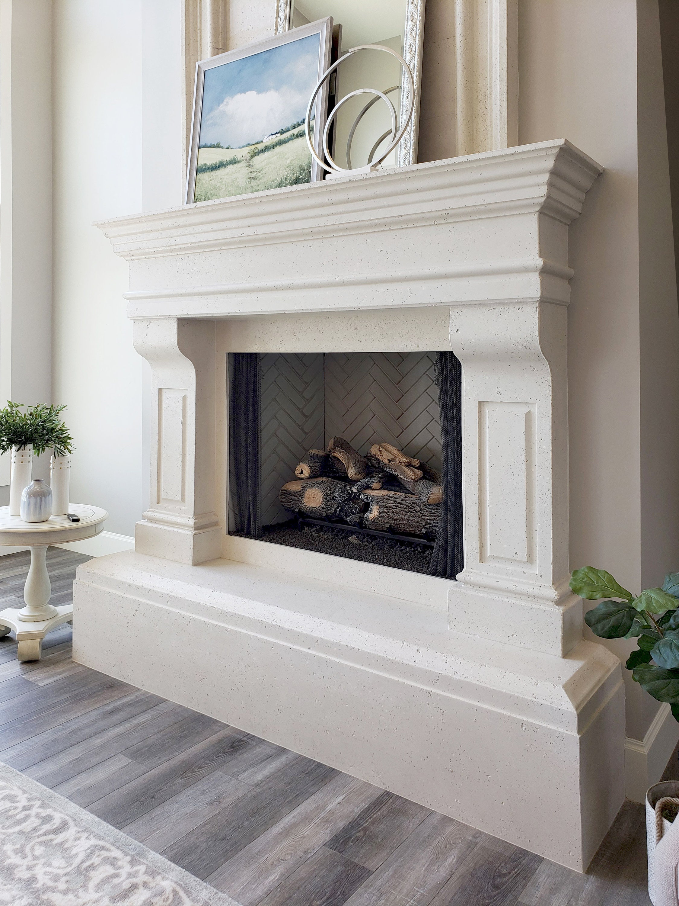 Jefferson Stone Fireplace Mantel Etsy