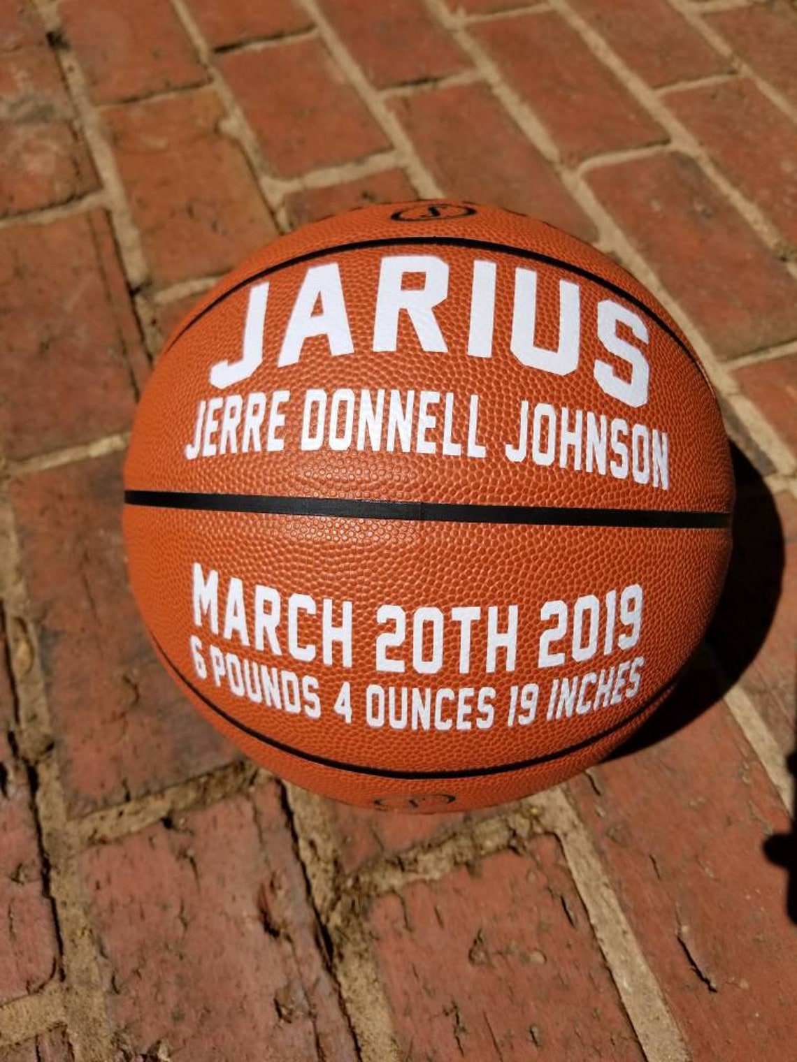 Baby Birth Announcement Basketball Etsy