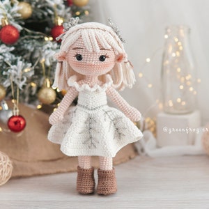 Schneeflocken Elfe Amigurumi Puppe Schnittmuster