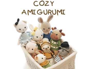 Amigurumi Crochet Animals Ebook: 8 Cozy Toy Patterns (PDF)