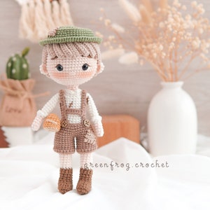 Amigurumi modello crochet bambola Hansel PDF English(US terms), Español, Português(BR), Deutsche, Français