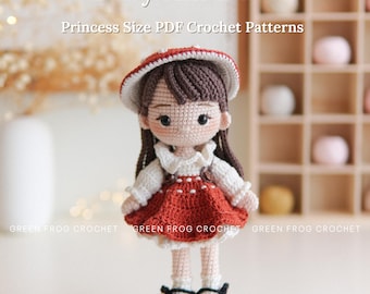Princess size: Baby Amanita Crochet Doll Pattern