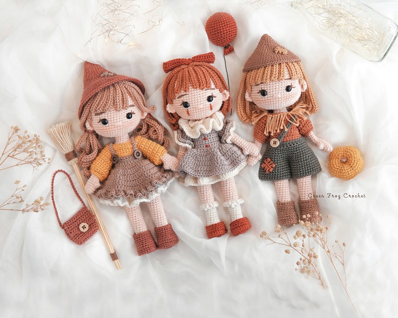 Amigurumi pattern doll crochet for Halloween bundle doll PDF pattern image 3