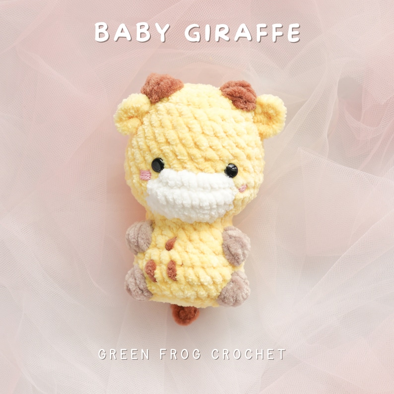 Crochet baby giraffe safari animals pattern