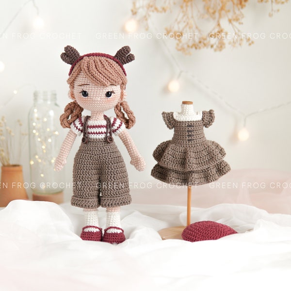 Doll Grace amigurumi pattern doll crochet PDF pattern