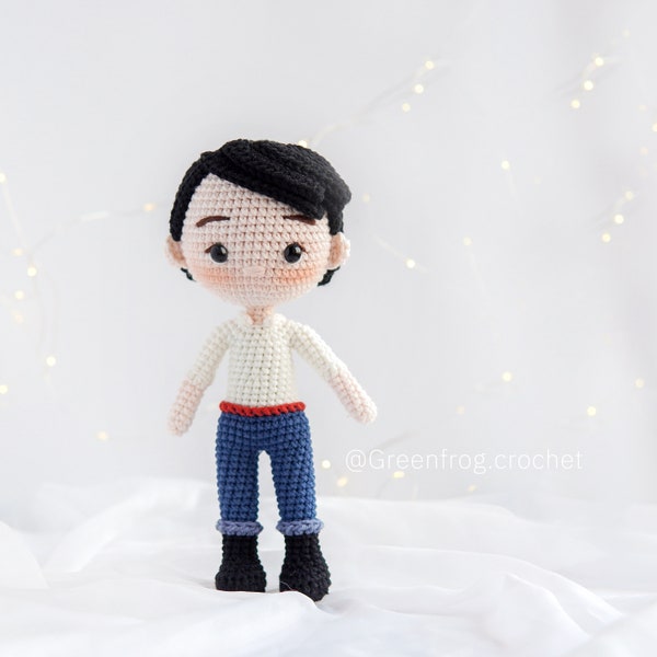 Amigurumi pattern crochet doll pattern prince mermaid (PDF in English (US terms), Español, Português(BR), Deutsche, Français)