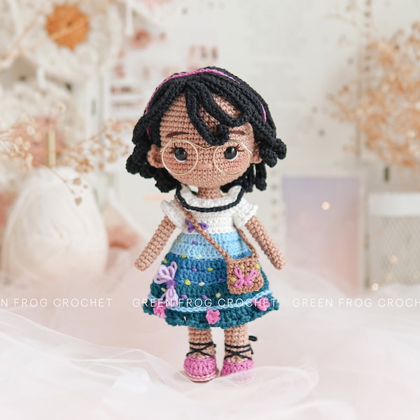 Crochet Pattern Amigurumi Doll pdf  English (US terms) princess crochet pattern