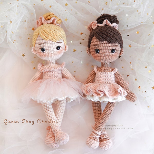 Lalka Ballerina wzór amigurumi lalka szydełkowa wzór PDF