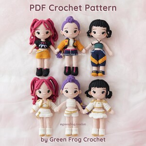 Musterpaket 3 in 1: Kpop Girls Amigurumi Häkelanleitung
