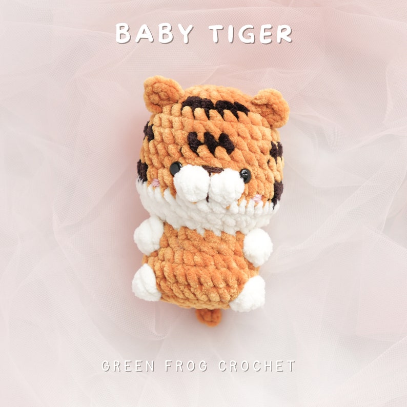 Crochet baby tiger safari animals pattern