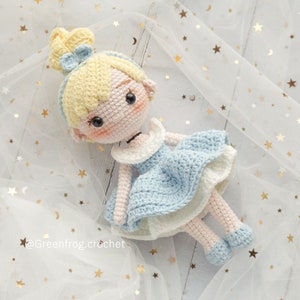 Crochet pattern doll crochet princess Cinder doll (PDF in English (US terms), Español, Português(BR), Deutsche, Français)