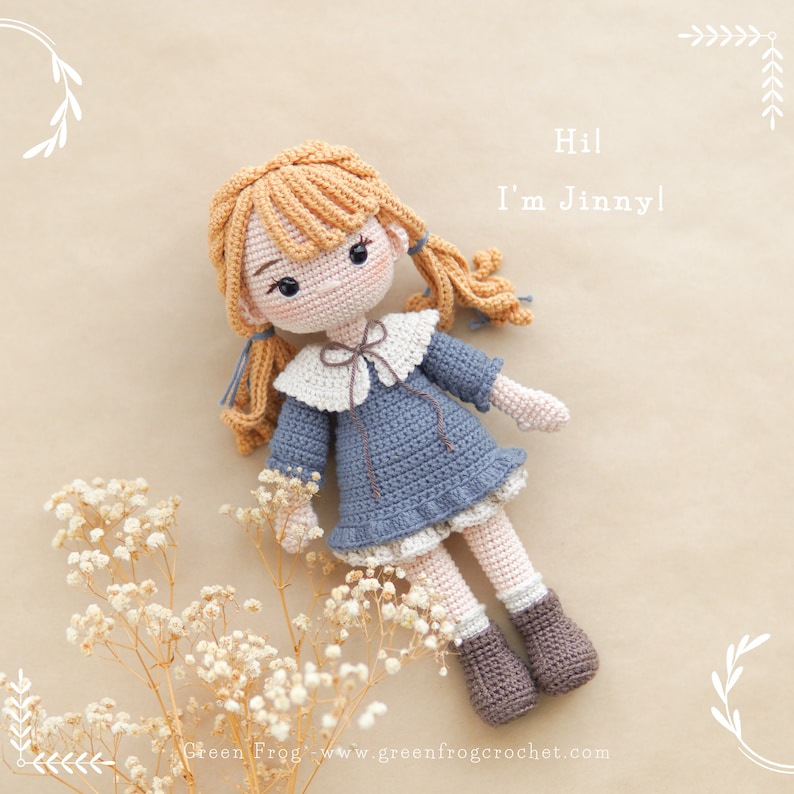 Doll Jinny amigurumi pattern doll crochet PDF pattern image 4