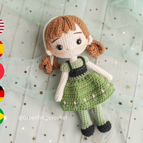 Crochet Pattern Doll Crochet Princess Ana PDF in English US - Etsy