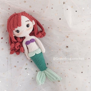 Amigurumi pattern crochet doll princess Mermaid PDF EnglishUS terms, Español, PortuguêsBR, Deutsche, Français image 4