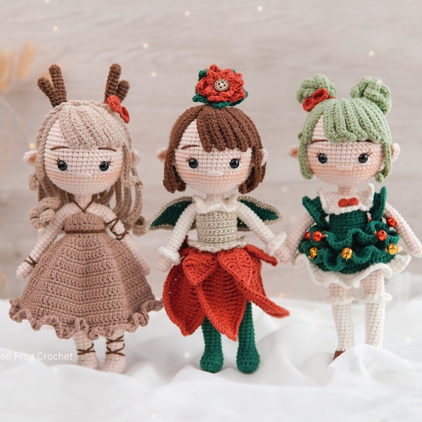 Patron Amigurumi au crochet Poupées de Noël Patrons Amigurumi