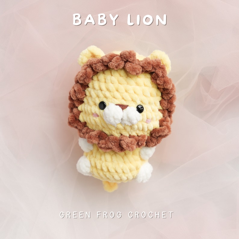 Crochet baby lion safari animals pattern