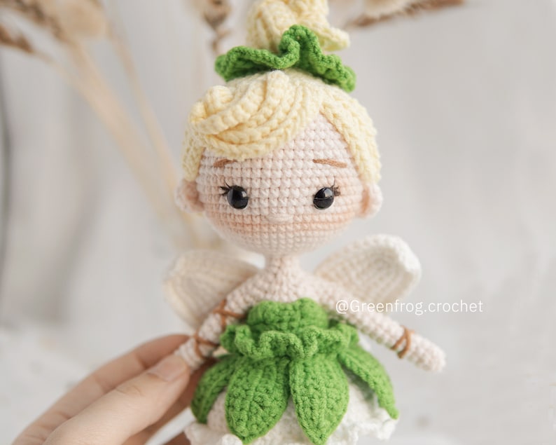 Crochet amigurumi pattern doll for Fairy Tink PDF in English US terms Español PortuguêsBR Deutsche Français image 4