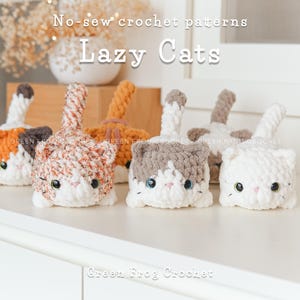 Bundle 6 in 1: Lazy cats pattern, no sew patterns