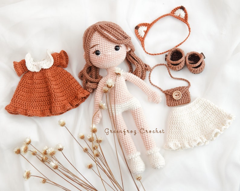 Amigurumi pattern doll crochet for Mia doll PDF pattern image 4