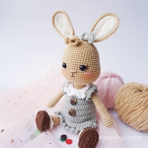 Amigurumi pattern crochet doll pattern Choco The bunny